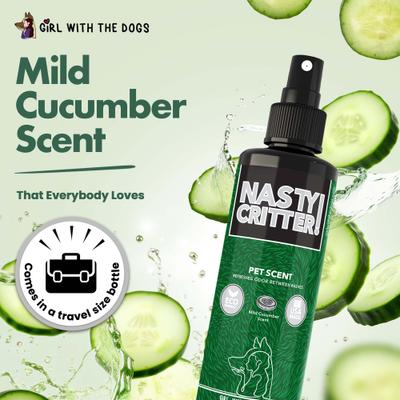 Show full view: Girl With The Dogs NASTY CRITTER! Mild Cucumber Dog & Cat Cologne, 8-oz bottle slide 3 of 6