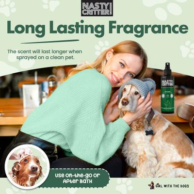 Show full view: Girl With The Dogs NASTY CRITTER! Mild Cucumber Dog & Cat Cologne, 8-oz bottle slide 4 of 6