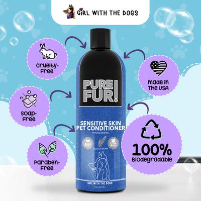 Show full view: Girl With The Dogs PURE FUR! Sensitive Skin Dog & Cat Conditioner, 16-oz bottle slide 5 of 6