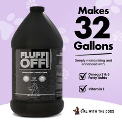 Girl With The Dogs Fluff Off! Natural Deshedding Dog & Cat Conditioner, 1-gal bottle slide 2 of 7