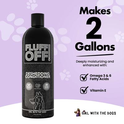 Show full view: Girl With The Dogs Fluff Off! Natural Deshedding Dog & Cat Conditioner, 16-oz bottle slide 7 of 7