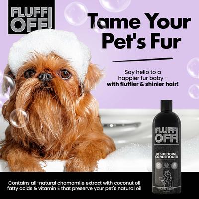 Show full view: Girl With The Dogs Fluff Off! Natural Deshedding Dog & Cat Conditioner, 16-oz bottle slide 3 of 7