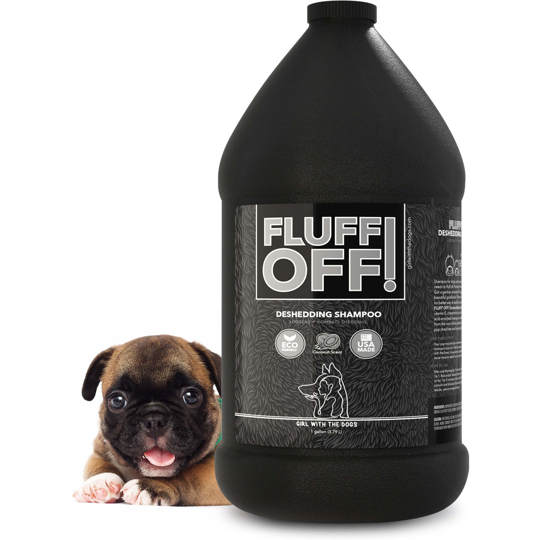 Girl With The Dogs Fluff Off! Natural Deshedding Dog & Cat Shampoo, 1-gal bottle