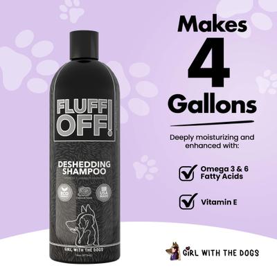 Show full view: Girl With The Dogs Fluff Off! Natural Deshedding Dog & Cat Shampoo, 16-oz bottle slide 7 of 7