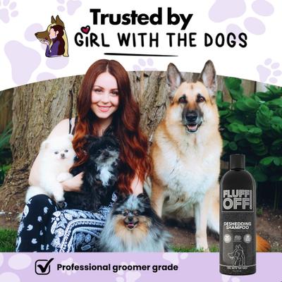 Show full view: Girl With The Dogs Fluff Off! Natural Deshedding Dog & Cat Shampoo, 16-oz bottle slide 2 of 7