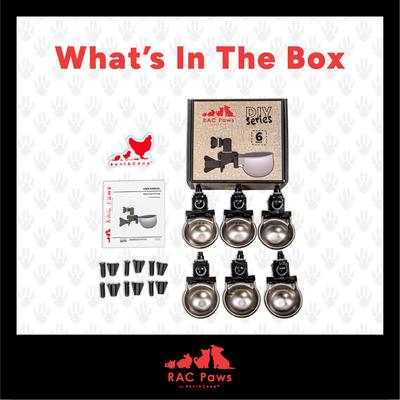 Show full view: RAC Paws by RentACoop Auto-Fill Small Pet Metal Cup with Cage Attachment, 6 count slide 7 of 9