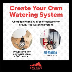 RAC Paws by RentACoop Auto-Fill Small Pet Metal Cup with Cage Attachment, 6 count