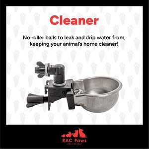 RAC Paws by RentACoop Auto-Fill Small Pet Metal Cup with Cage Attachment, 6 count