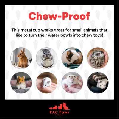 Show full view: RAC Paws by RentACoop Auto-Fill Small Pet Metal Cup with Cage Attachment, 2 count slide 4 of 9