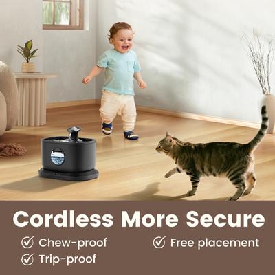 Show full view: Petlipo Wireless Cat Water Fountain, 2.5-l, Black slide 4 of 8
