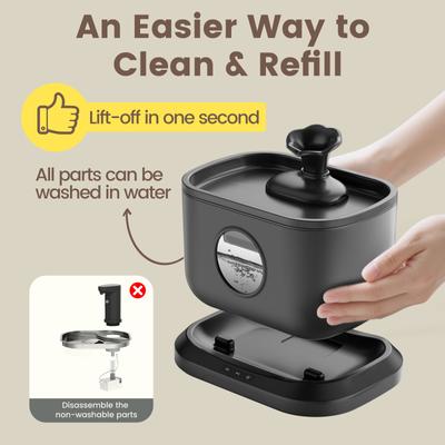 Show full view: Petlipo Wireless Cat Water Fountain, 2.5-l, Black slide 6 of 8