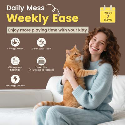 Show full view: Petlipo Wireless Cat Water Fountain, 2.5-l, Black slide 7 of 8