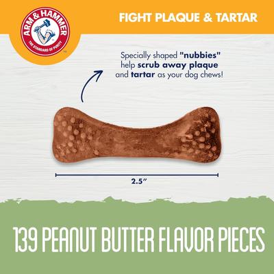 Show full view: Arm & Hammer Products Original Peanut Butter Flavor Dog Dental Chews, 139 count slide 5 of 8