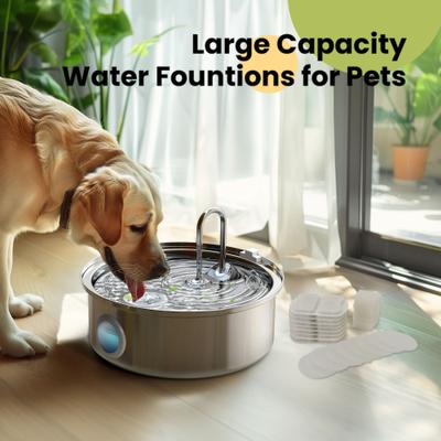 Show full view: OneIsAll Stainless Steel Dog & Cat Water Fountain Replacement Filters, 8 count, Large: 7-L slide 8 of 9