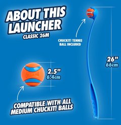 Chuckit! Classic Launcher Ultra Ball Dog Toy, 26M, 3 count slide 2 of 6