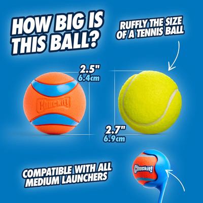 Show full view: Chuckit! Ultra Ball Assorted Dog Toy, Orange, Medium, 3 count slide 2 of 6