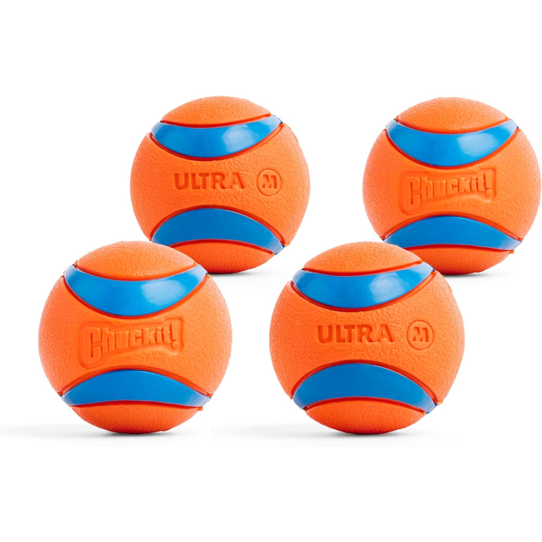 Chuckit! Ultra Ball Assorted Dog Toy, Orange, Medium, 4 count