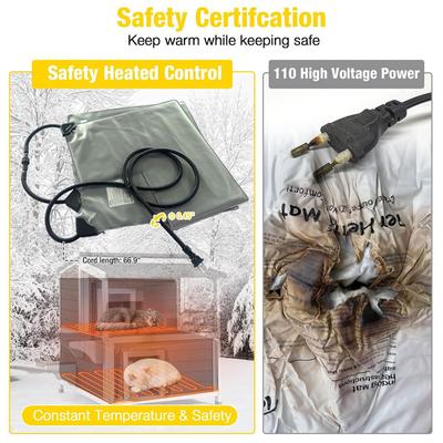 Show full view: Aivituvin AIR33-B-IN-HP 2-Story Outdoor Heated Cat House with Adjustable Heating Pad, Brown, Medium slide 4 of 6