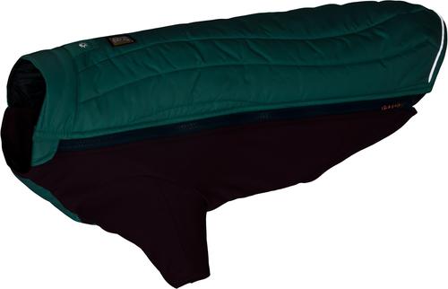 Show full view: Ruffwear Powder Hound Solid Insulated Dog Jacket, Aurora Teal, Small slide 4 of 6