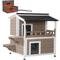 Show in main carousel: Aivituvin AIR33-B-IN-HP 2-Story Outdoor Heated Cat House with Adjustable Heating Pad, Brown, Medium slide 1 of 6