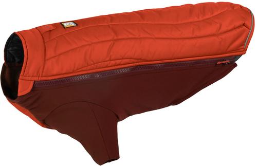 Show full view: Ruffwear Powder Hound Solid Insulated Dog Jacket, Persimmon Orange, XX-Small slide 2 of 6