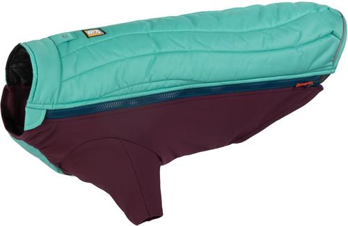 Show full view: Ruffwear Powder Hound Solid Insulated Dog Jacket, Aurora Teal, Small slide 2 of 6