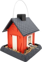 North States Village Collection Cottage Bird House-Hopper Feeder, 5-lb, Red slide 1 of 9
