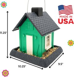 North States Village Collection Cottage Bird House-Hopper Feeder, 5-lb, Green slide 2 of 9