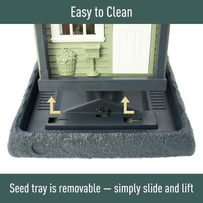 Show full view: North States Village Collection Antique Store Bird House-Hopper Feeder, Green, 6.5-lb slide 5 of 8