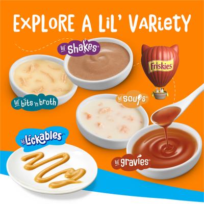 Show full view: Friskies lil’ Lickables Chicken, Tuna & Ocean Whitefish Variety Pack Lickable Cat Treats, 20 count slide 9 of 10