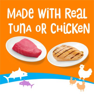 Show full view: Friskies lil' Lickables Chicken & Tuna Variety Pack Lickable Cat Treats, 10 count slide 4 of 10