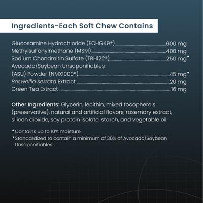 Show full view: Nutramax Dasuquin Hip & Joint Soft Chews Joint Supplement for Small & Medium Dogs, 42 count slide 8 of 12