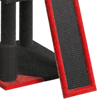 Show full view: Wooflex 60-in Plush Gothic Halloween Coffin Bed Top Perch Comfy Basket & Scratching Cat Tree Tower & Condo, Black & Red slide 8 of 10