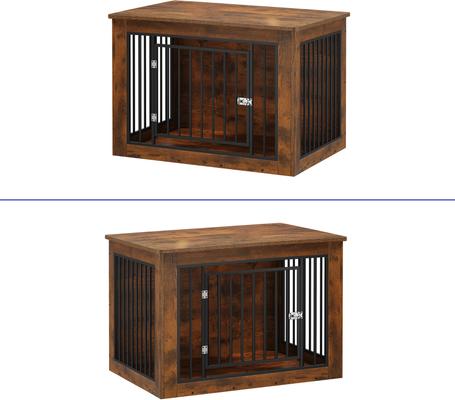 Show full view: Wooflex Wooden Furniture Dog Crate, Rustic Brown, 38 inch slide 8 of 10