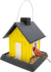 North States Village Collection Cottage Bird House-Hopper Feeder, 5-lb, Yellow
