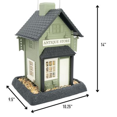 Show full view: North States Village Collection Antique Store Bird House-Hopper Feeder, Green, 6.5-lb slide 7 of 8