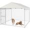 Show in main carousel: Wooflex Outdoor Heavy Duty Playpen Cage Enclosure Dog Run Kennel with Waterproof Cover Steel, Silver, 7.5 x 7.5-ft slide 9 of 9