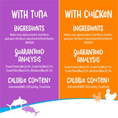 Show full view: Friskies lil' Lickables Chicken & Tuna Variety Pack Lickable Cat Treats, 10 count slide 7 of 10