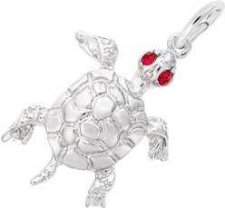 Rembrandt Charms Turtle Keepsake, Silver, 15.18 x 20.06-mm