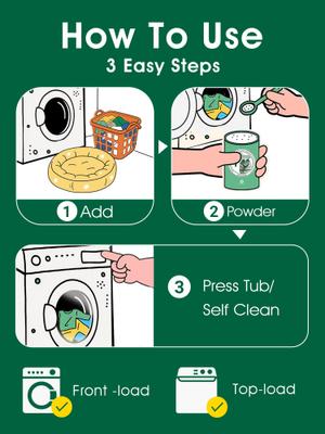 Show full view: Seedshub Pet Hair dissolving Laundry Powder, Green, 2.29-lb tub slide 5 of 9