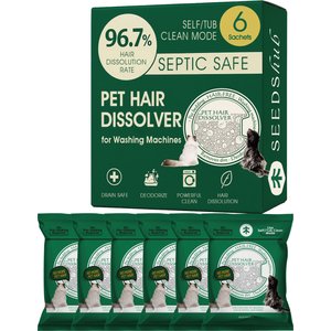 Seedshub Pet Hair Dissolver, Green, 2.65-oz sachet, 6 count