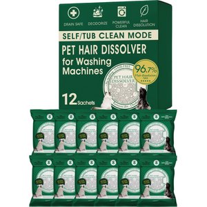 Seedshub Pet Hair Dissolver, Green, 2.65-oz sachet, 12 count
