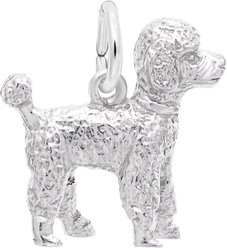 Rembrandt Charms Poodle Keepsake, Silver, 14.64 x 15.53-mm