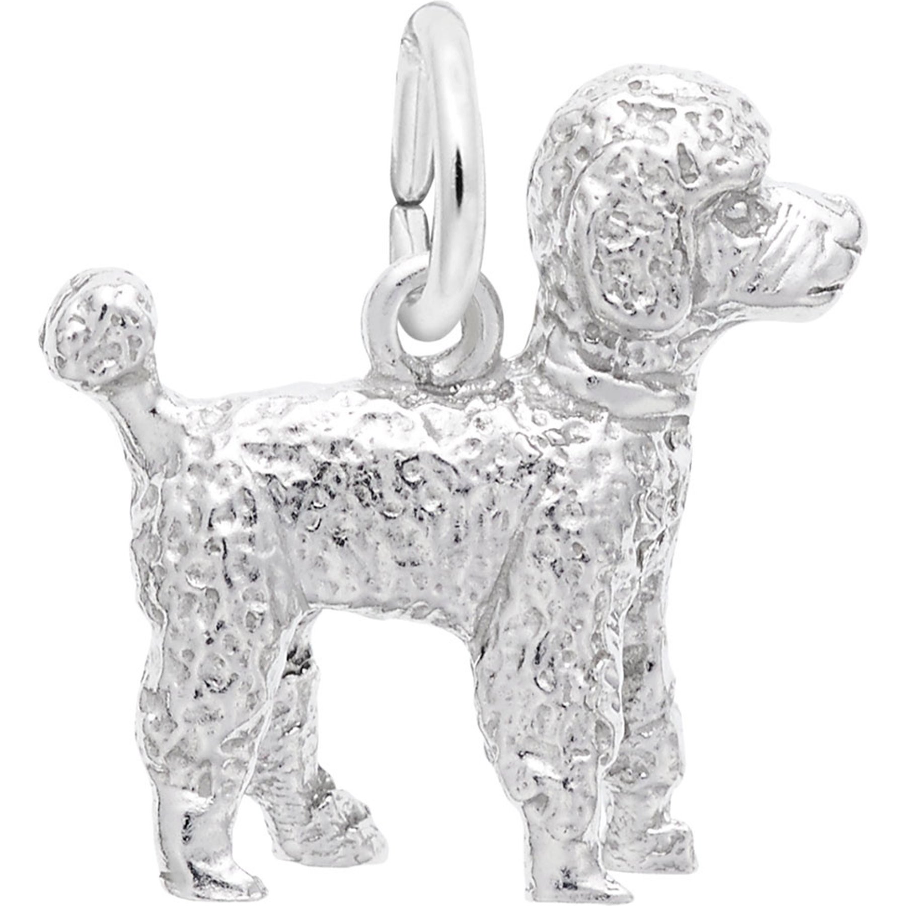 Rembrandt Charms Poodle Keepsake, Silver, 14.64 x 15.53-mm