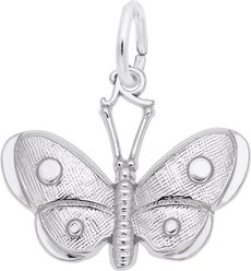 Rembrandt Charms Butterfly Keepsake, Silver, 17.9 x 13.67-mm