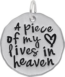 Rembrandt Charms Valentine's Day Piece of My Heart Keepsake, Silver, 19.2 x 19.2-mm