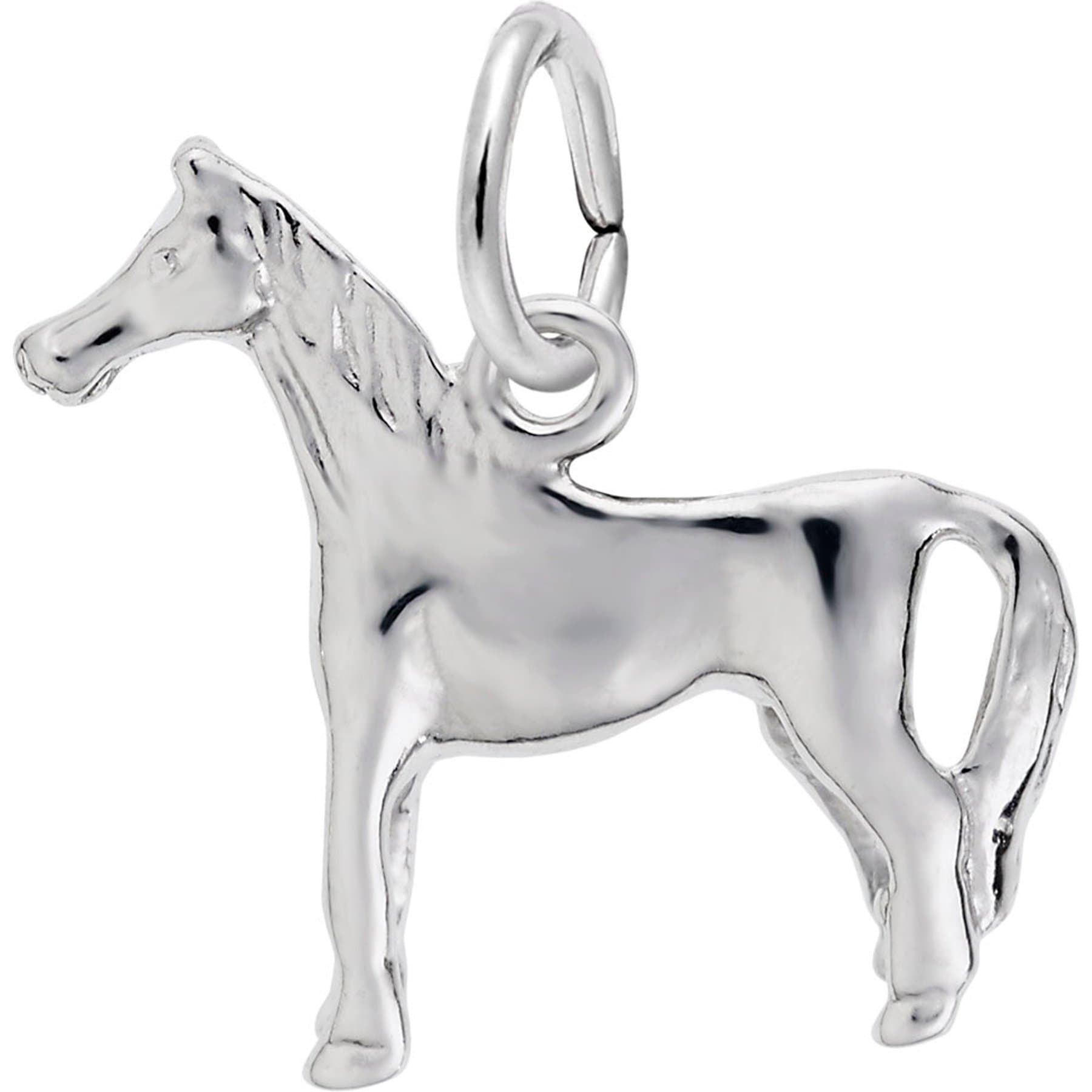 Rembrandt Charms Horse Keepsake, Silver, 18.92 x 15.05-mm