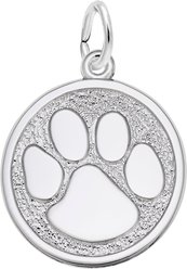 Rembrandt Charms Paw Print Keepsake, Silver, 19 x 19-mm
