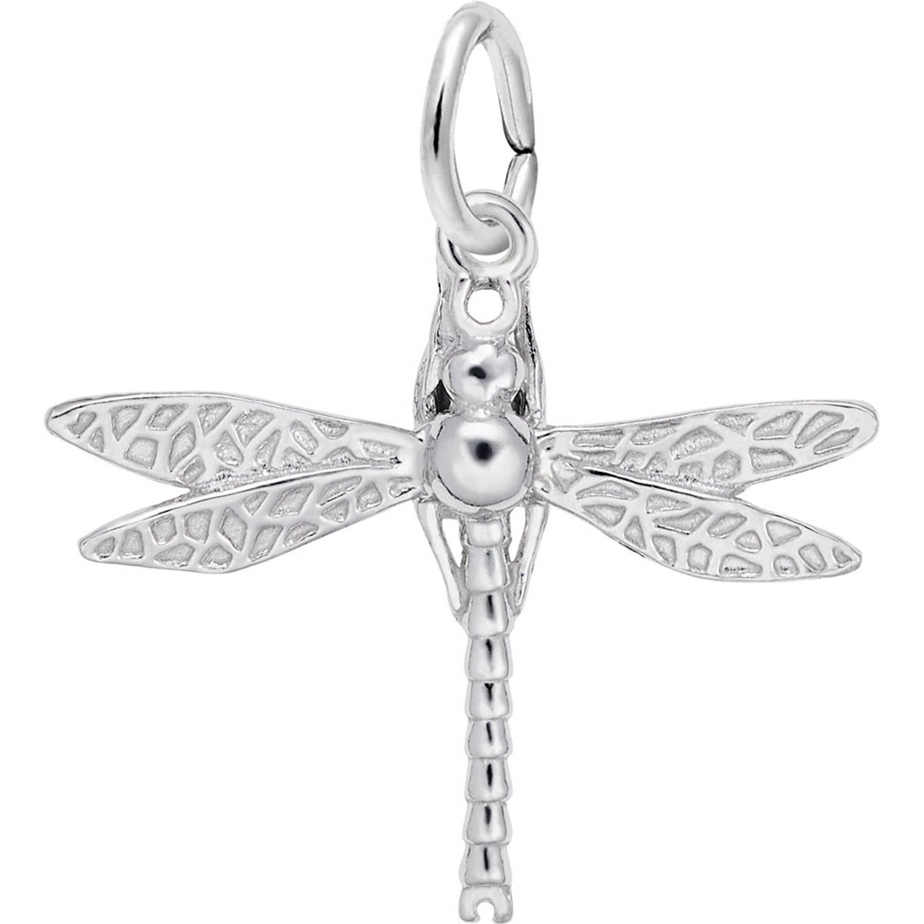 Rembrandt Charms Dragonfly Keepsake, Silver, 22.41 x 16.88-mm