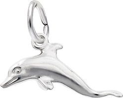Rembrandt Charms Dolphin Keepsake, Silver, 18.84 x 7.98-mm
